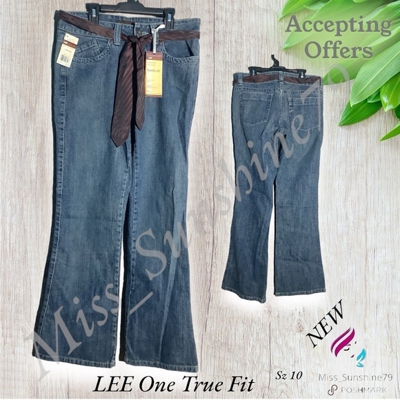 LEE One True Fit NEW - Sz 10 - bootcut - slims curves - Picture 1 of 4